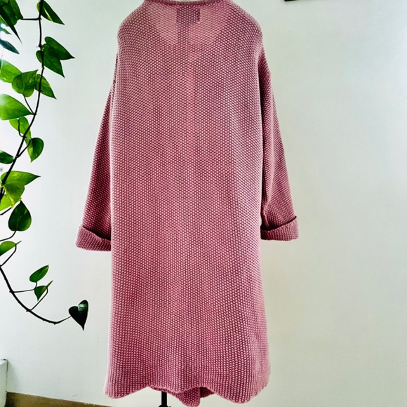 🇩🇰 Light Pink Long Cotton Cardigan Denmark - Picture 9 of 10